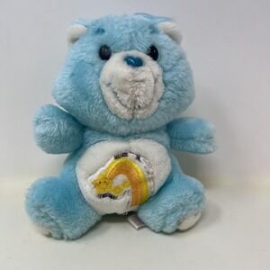 Vintage 1980s Care Bears Wish Bear Mini Plush Blue Shooting Star Belly 6" Kenner